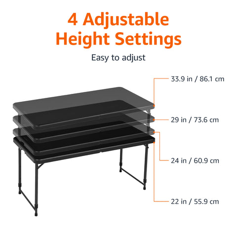 Amazon Basics height-adjustable four-level system for versatile setup.