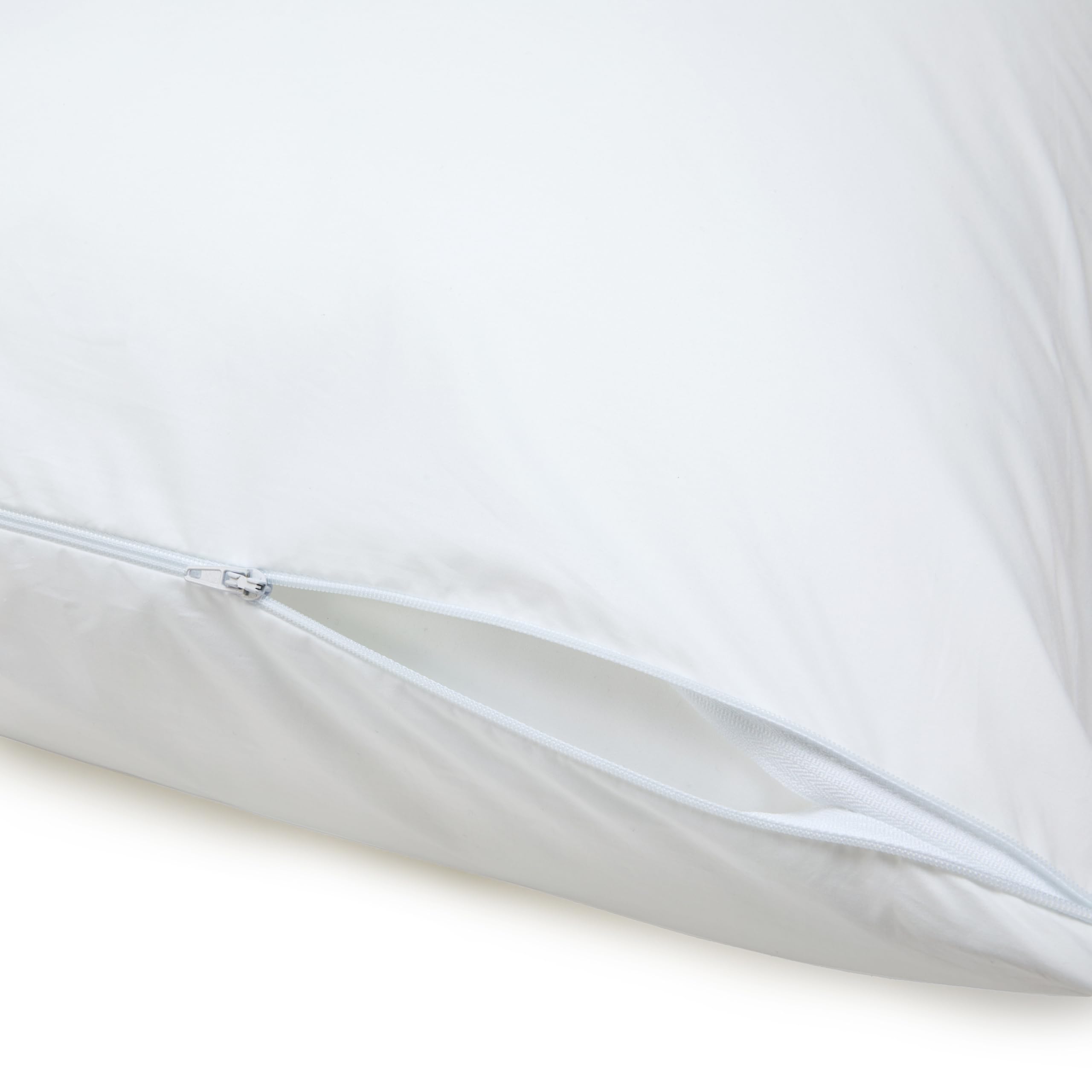 Amazon Basics hypoallergenic cotton pillow case guards against dust and keeps breathability high