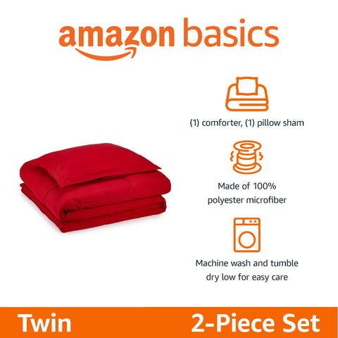 Amazon Basics kids pillow sham with playful design for easy room updates.