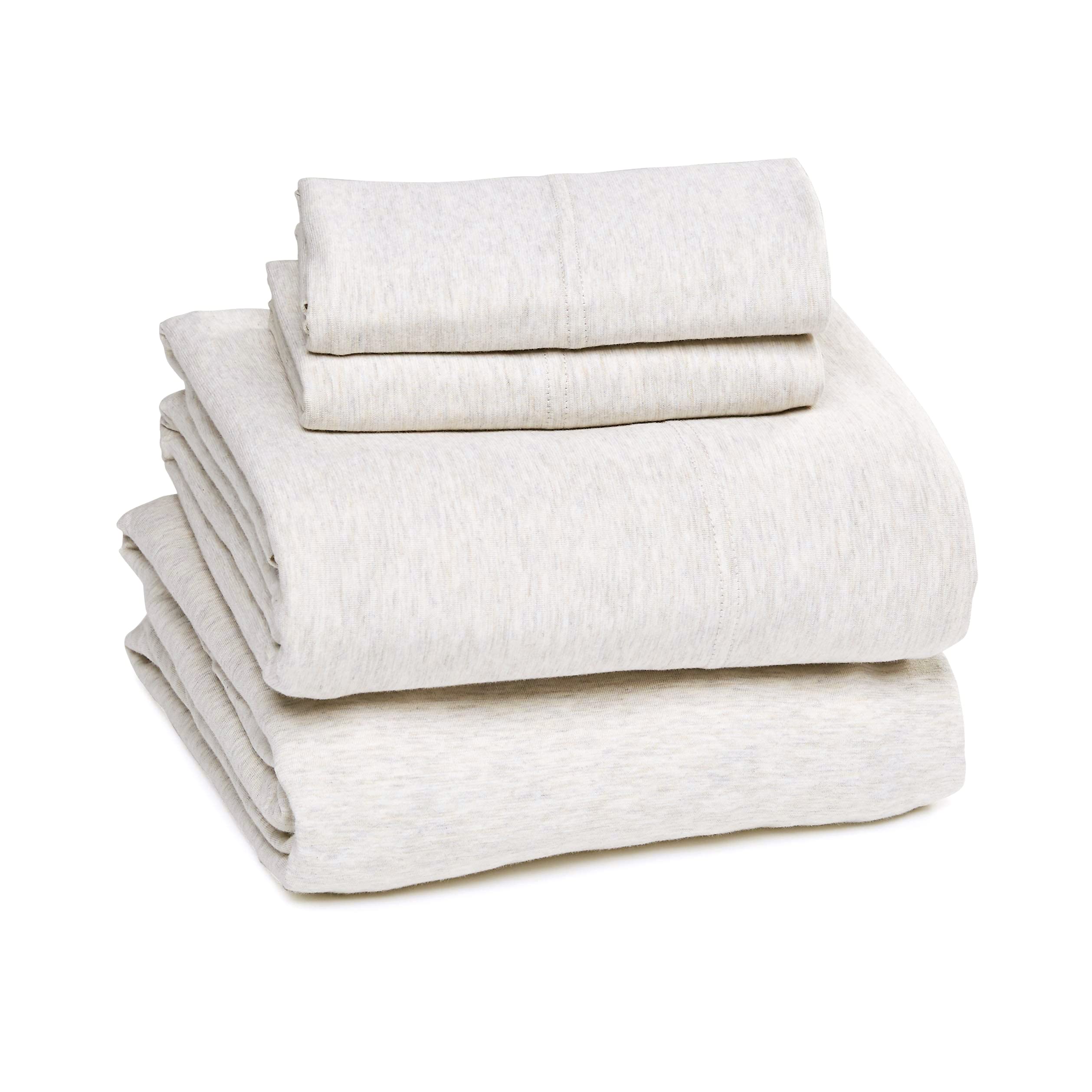 Amazon Basics king sheets oatmeal flat-sheet styled for everyday comfort.