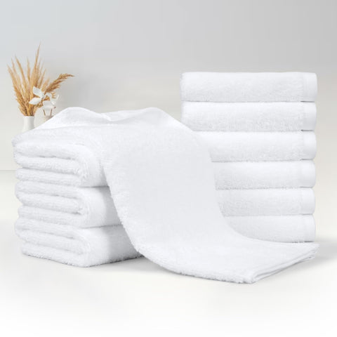 Amazon Basics towel with looped-terry weave for strong absorbency.