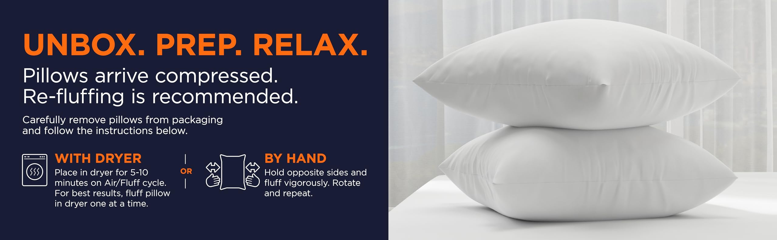 Amazon Basics machine washable pillow insert for easy care and maintenance.
