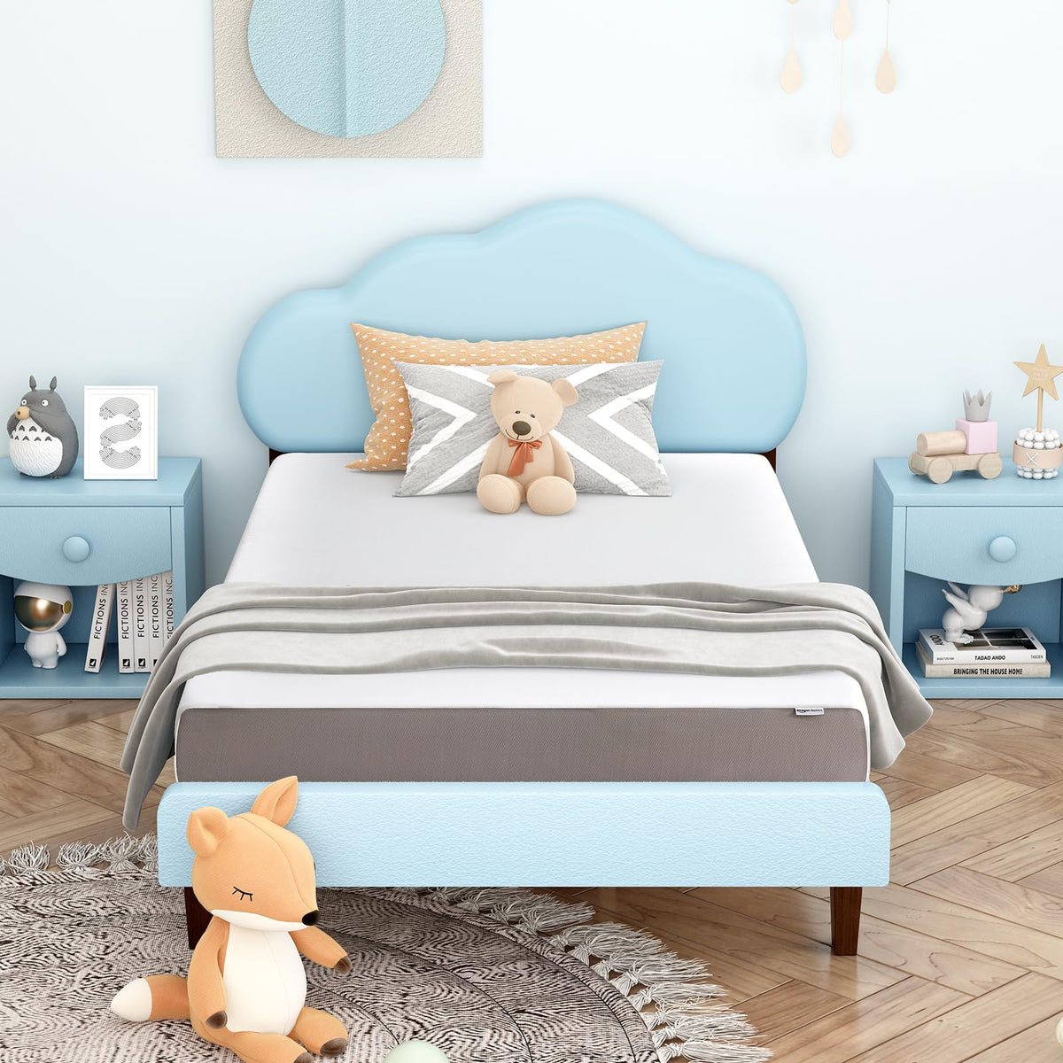 Amazon Basics memory foam mattress twin with soft plush feel for cloud-like comfort.