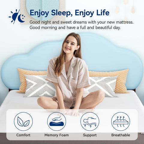 Amazon Basics memory foam mattress boxed delivery for convenient setup.