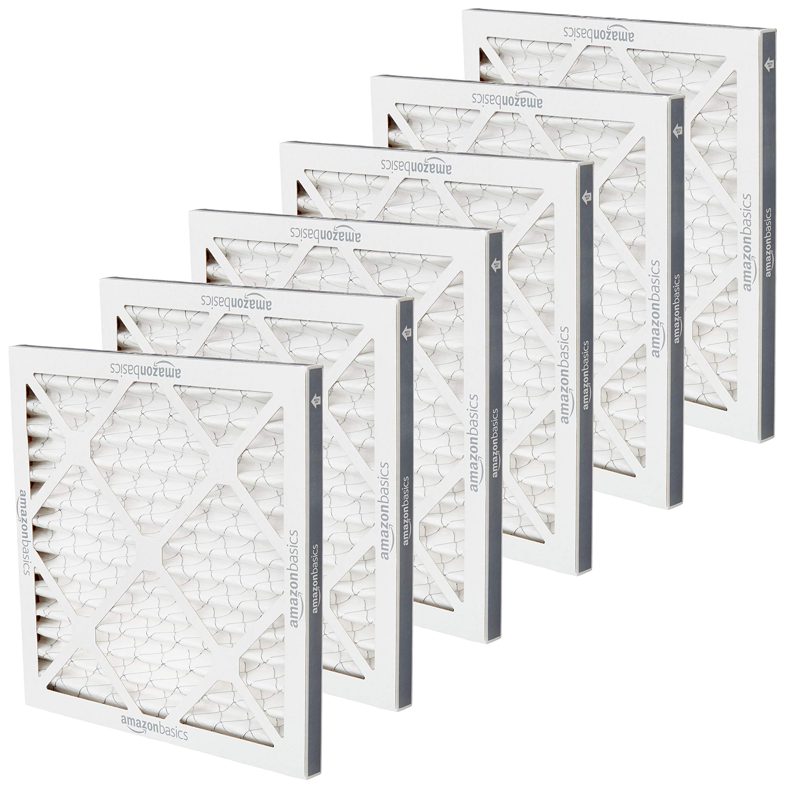 Amazon Basics filter pack packaging emphasizing value and convenience.