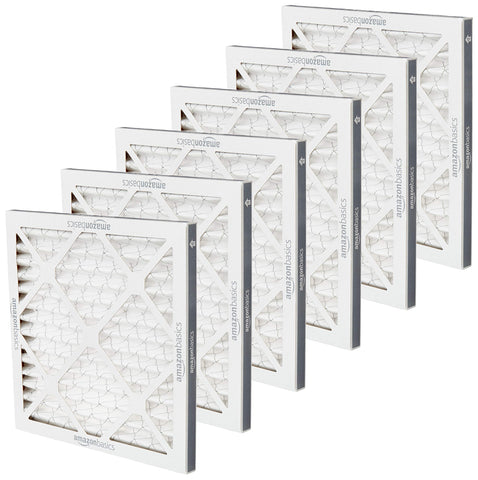Amazon Basics filter pack packaging emphasizing value and convenience.