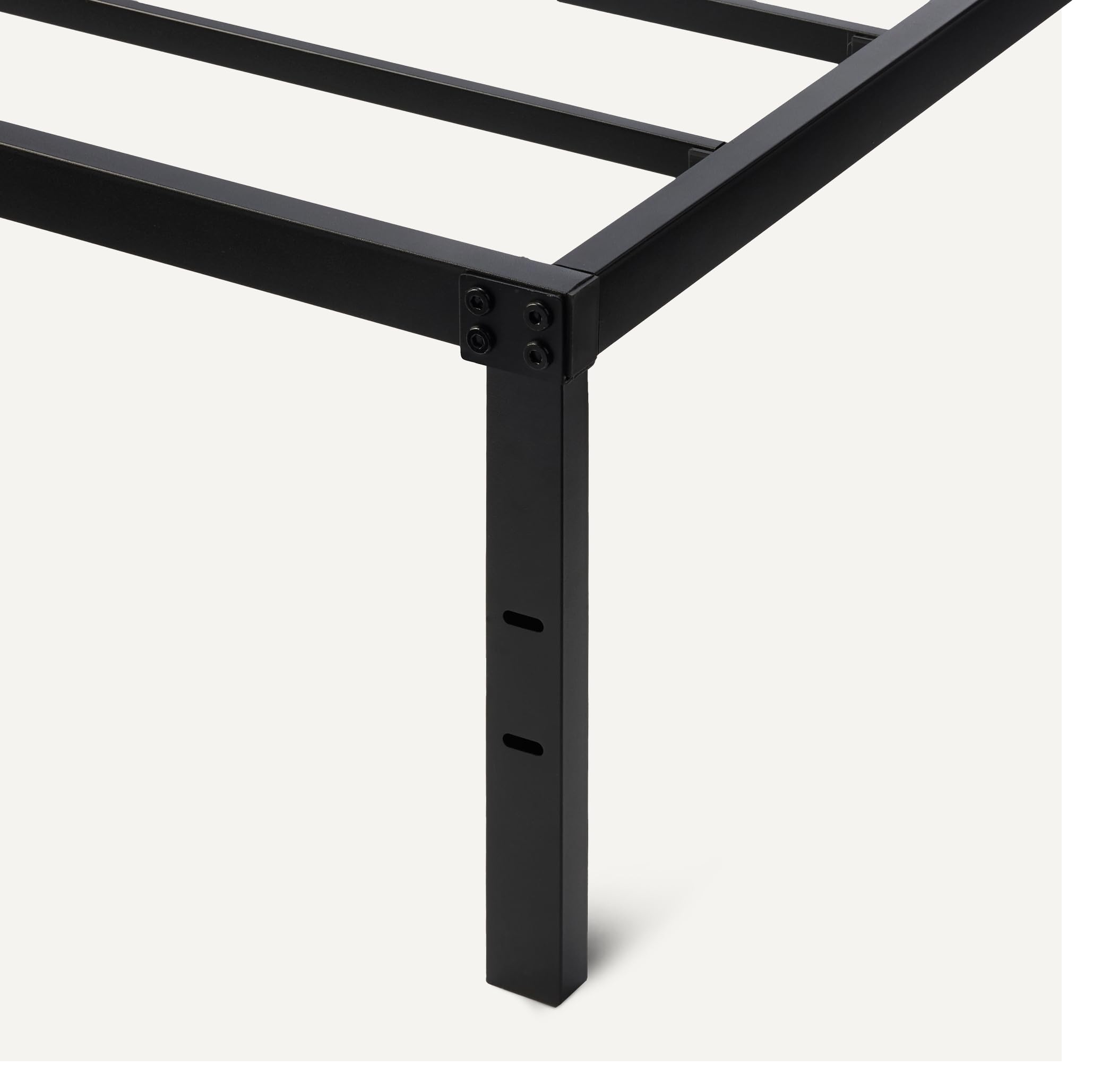Amazon Basics no box spring required design supports direct mattress comfort