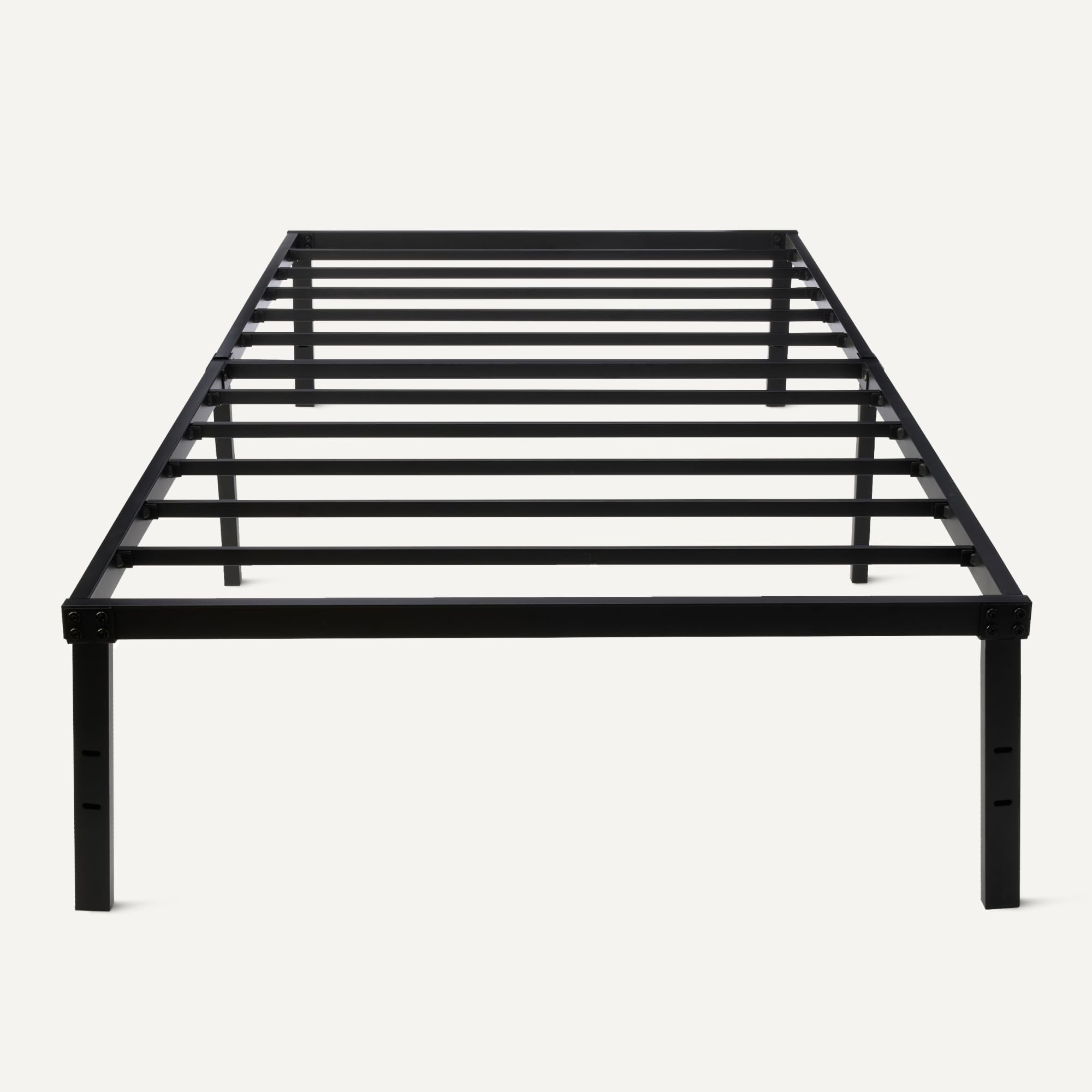 Under-bed storage space lets you declutter neatly with 14-inch height