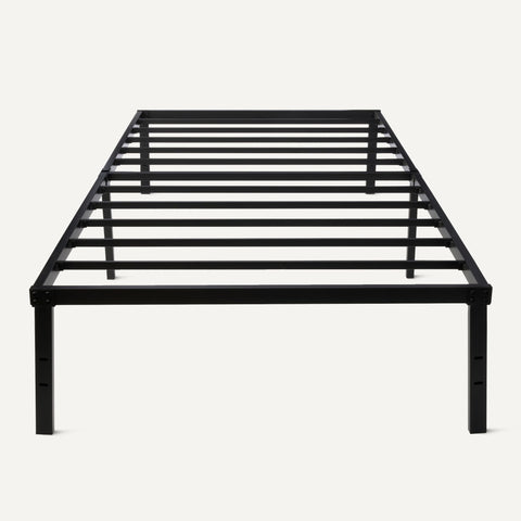 Under-bed storage space lets you declutter neatly with 14-inch height