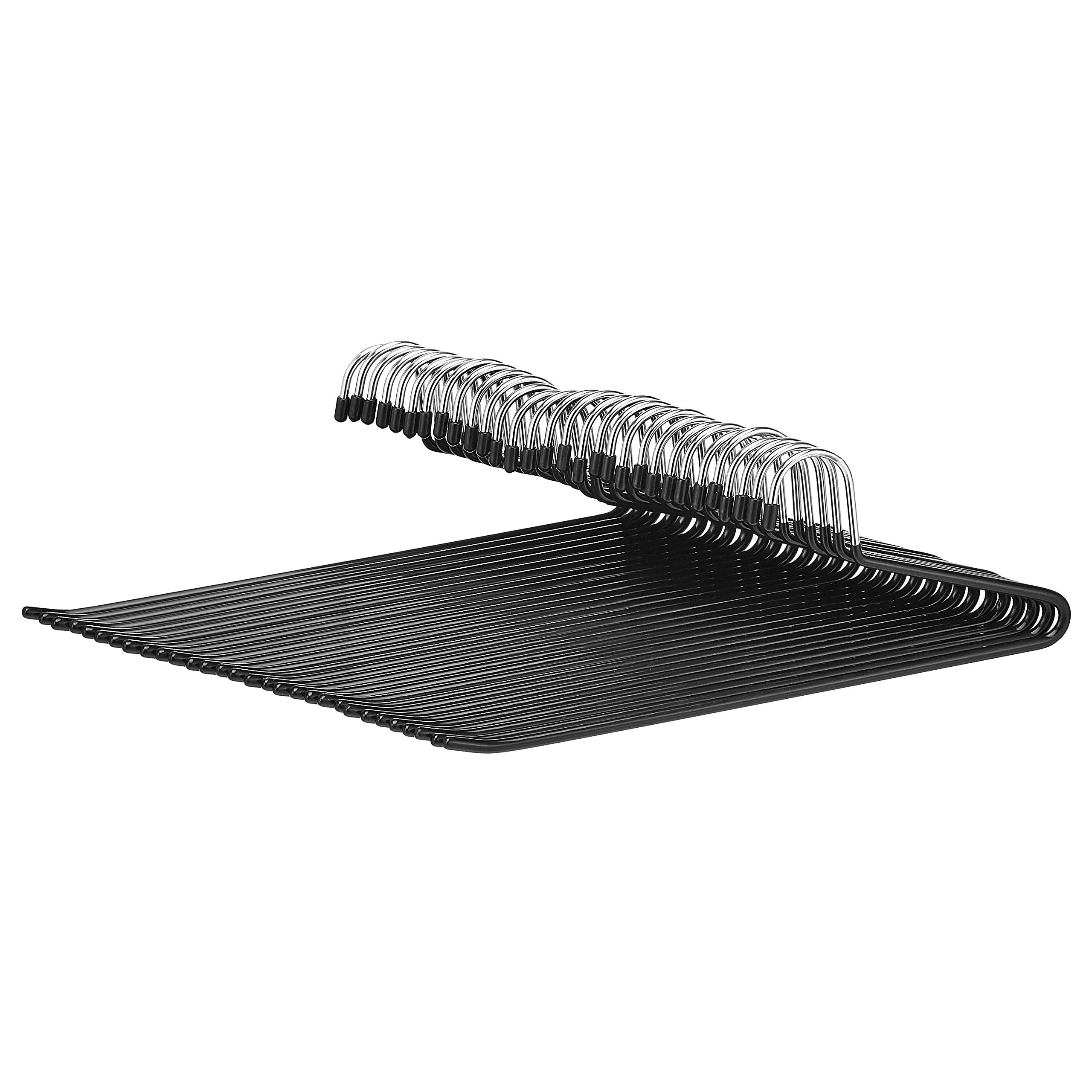 Amazon Basics durable metal hanger with rubber coating prevents slipping.
