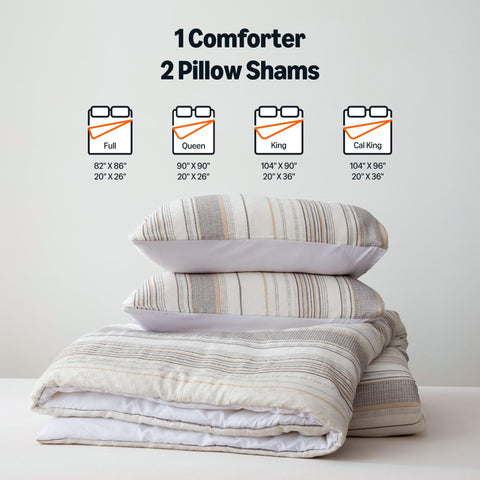 Amazon Basics microfiber fabric feels lightweight and breathable for all-season use.