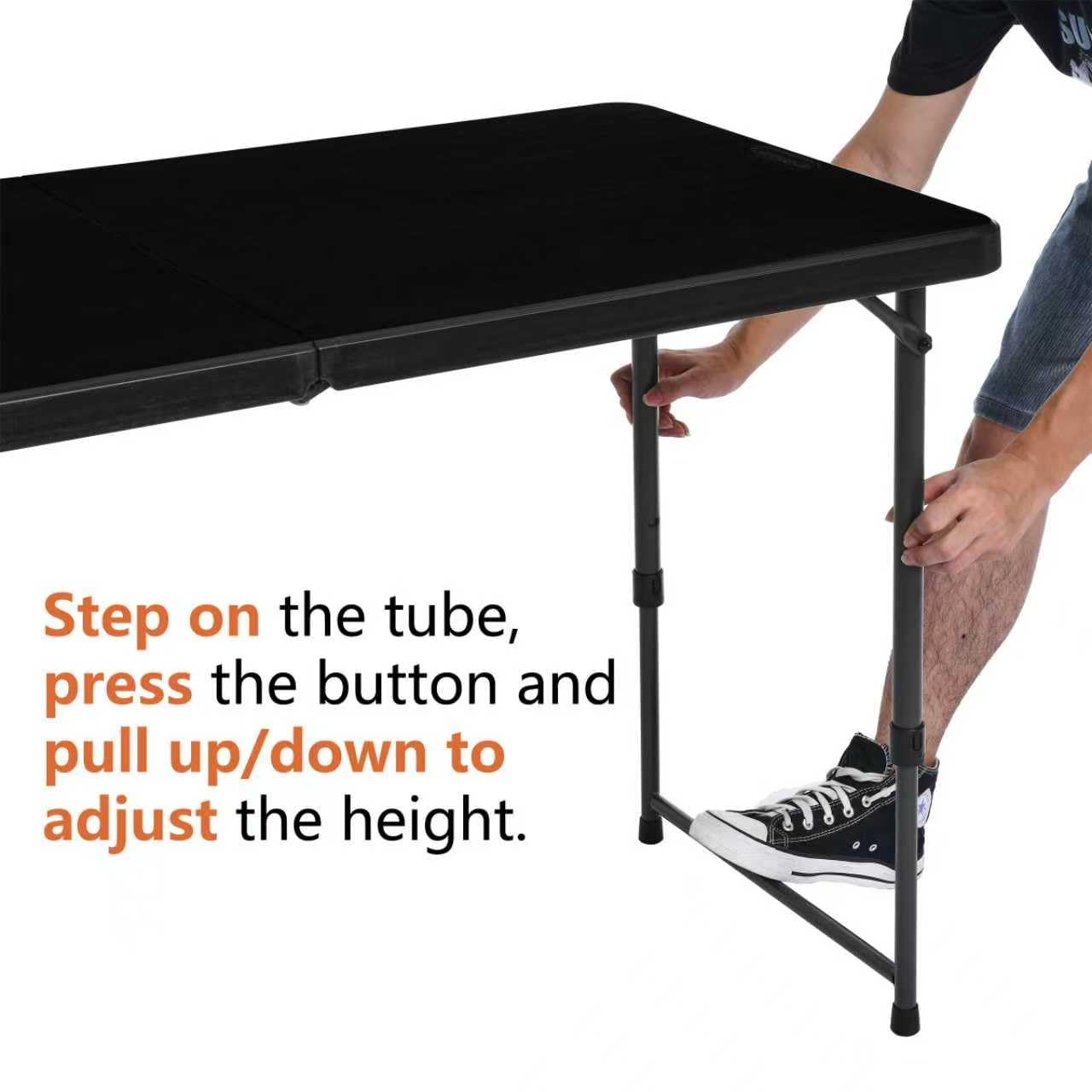 Amazon Basics table accommodates four people for gatherings or casual meals.