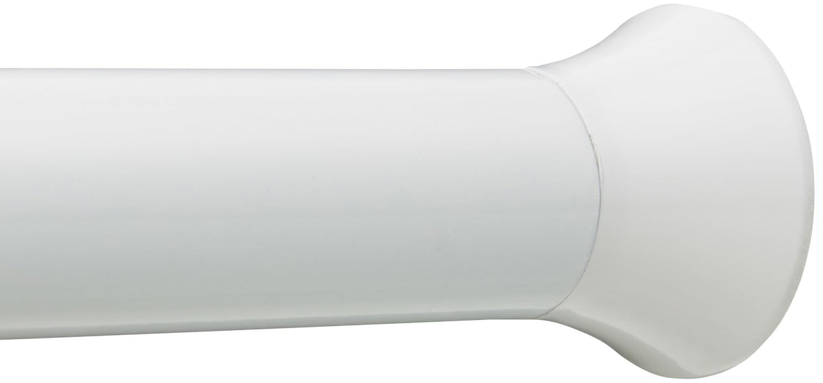 Amazon Basics No Drilling Spring Tension Curtain Rod in white for quick, tool-free installation