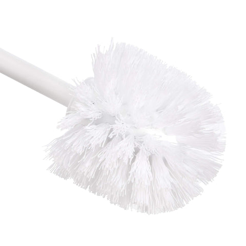 Amazon Basics non-slip handle toilet brush offers comfortable grip during cleaning.