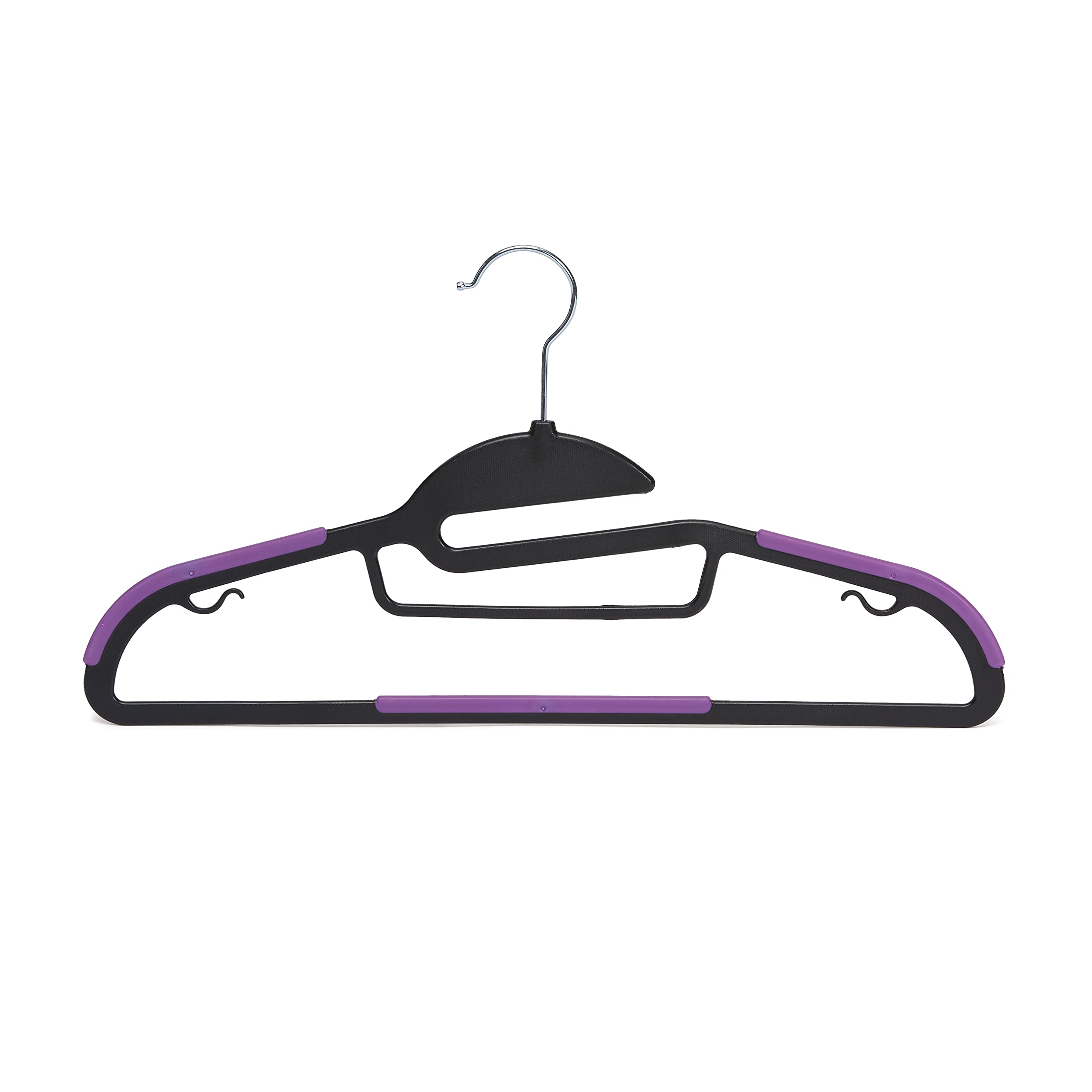 Amazon Basics non-slip rubber grips prevent slips on shoulders and pant bar