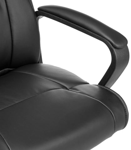 Amazon Basics chair with smooth caster wheels promotes effortless movement around the space.