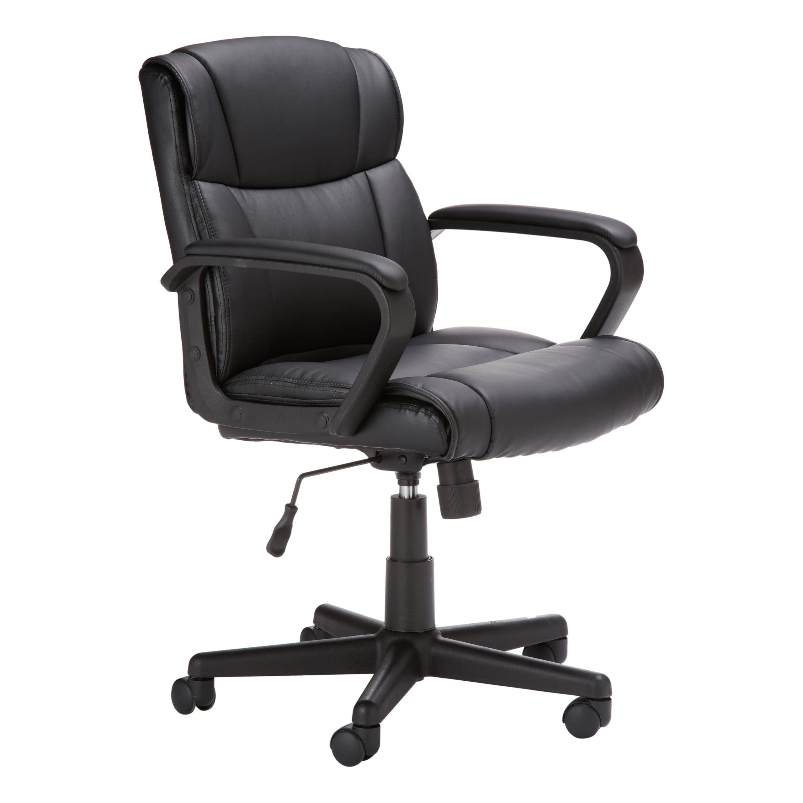 Amazon Basics padded office chair seat offers all-day comfort for focused work.