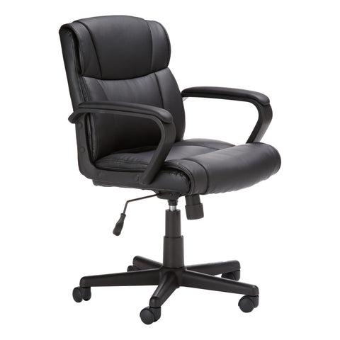Amazon Basics padded office chair seat offers all-day comfort for focused work.