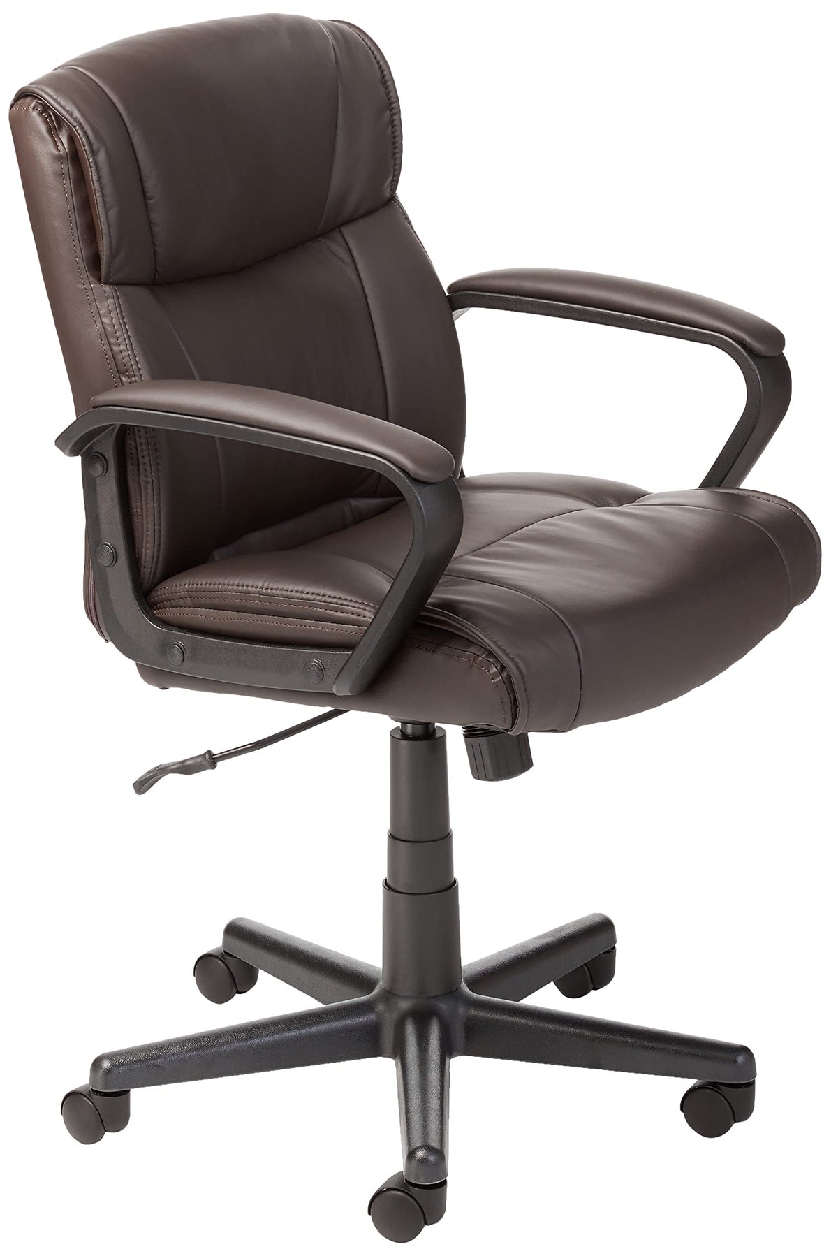 Amazon Basics Office Task Chair with adjustable height for personalized desk comfort.