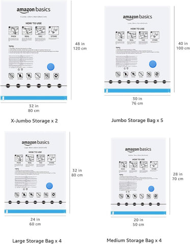 Amazon Basics packed suitcase demonstrates organized packing with vacuum bags