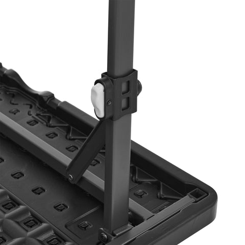 Amazon Basics table featuring a pinch-free open/close mechanism for safe operation.