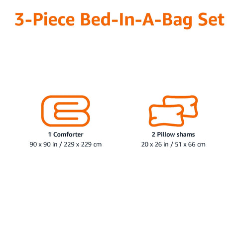 Amazon Basics plush comforter fill provides all-season softness and warmth.