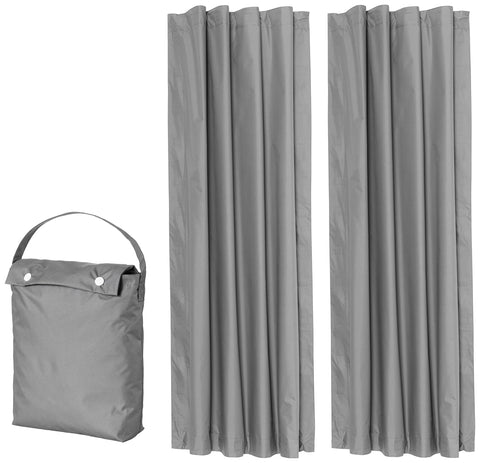 Amazon Basics portable blackout curtain with suction cups for quick glass mounting and light blocking.