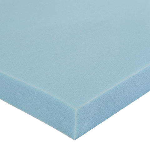 Amazon Basics queen topper close-up shows cooling gel and responsive foam support