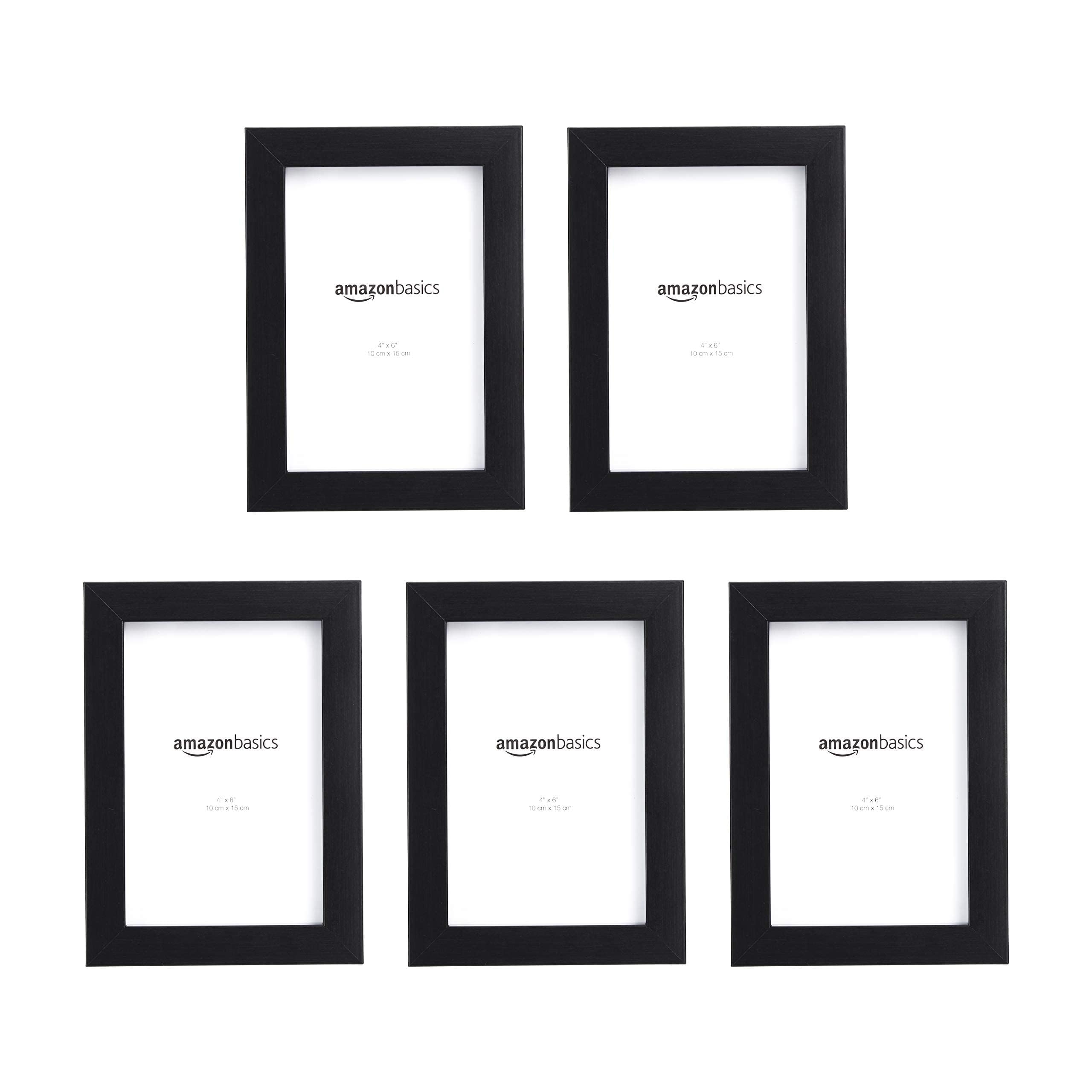 Amazon Basics 6x4 frame shown on wall with hanging option for versatile display.
