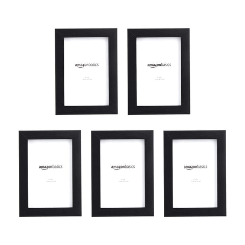 Amazon Basics 6x4 frame shown on wall with hanging option for versatile display.