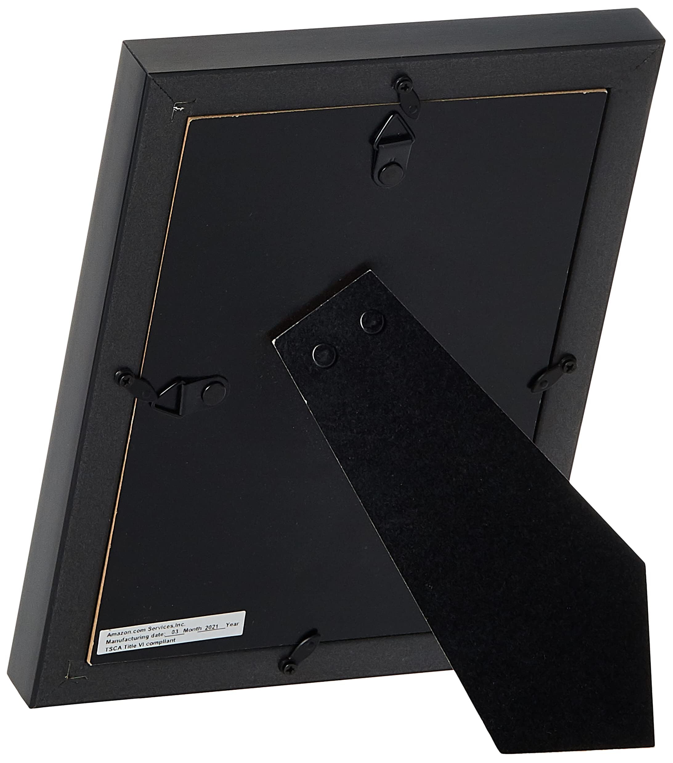 Amazon Basics black rectangle frame with sleek, classic design