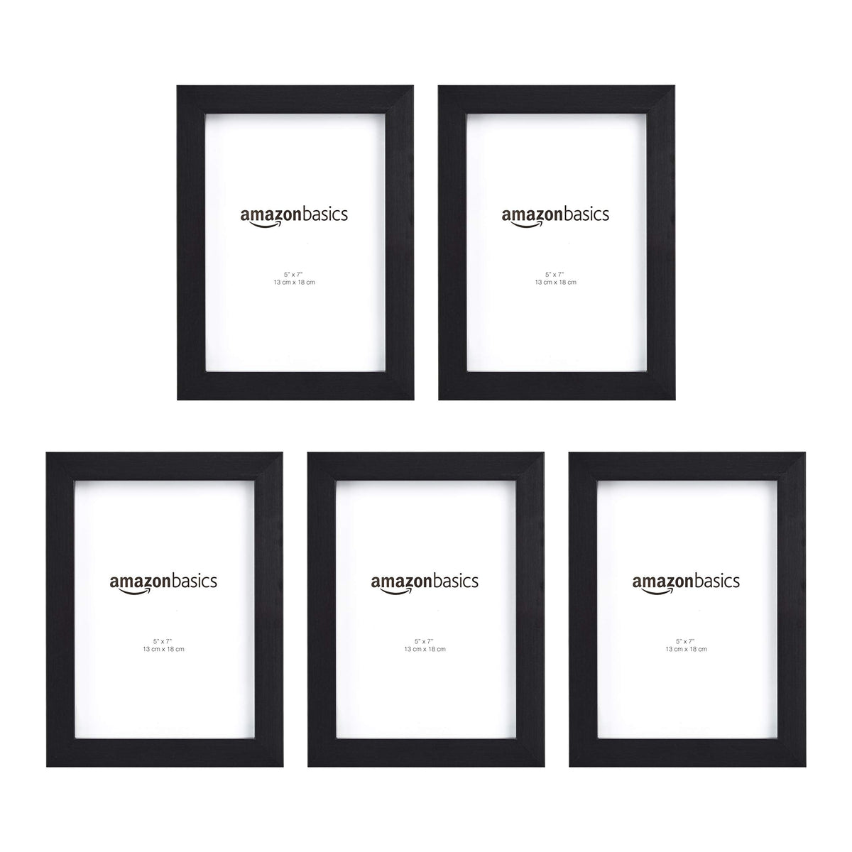 Amazon Basics 5 x 7 black rectangle frame ready for wall display