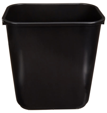 Amazon Basics rectangular wastebasket with 7-gallon capacity for office use.