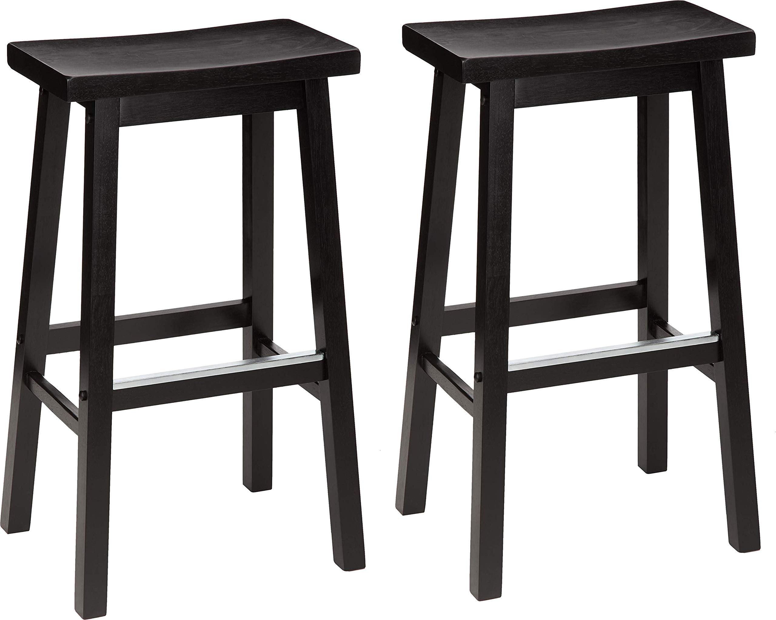 Amazon Basics saddle-seat bar stool with 29-inch height and built-in footrests