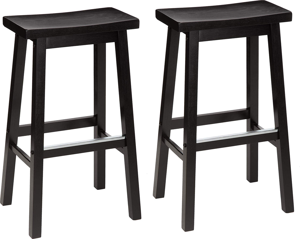 Amazon Basics saddle-seat bar stool with 29-inch height and built-in footrests
