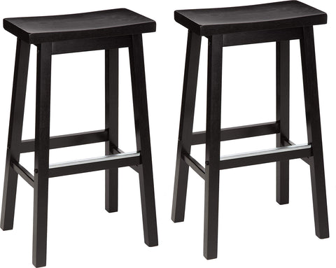 Amazon Basics saddle-seat bar stool with 29-inch height and built-in footrests