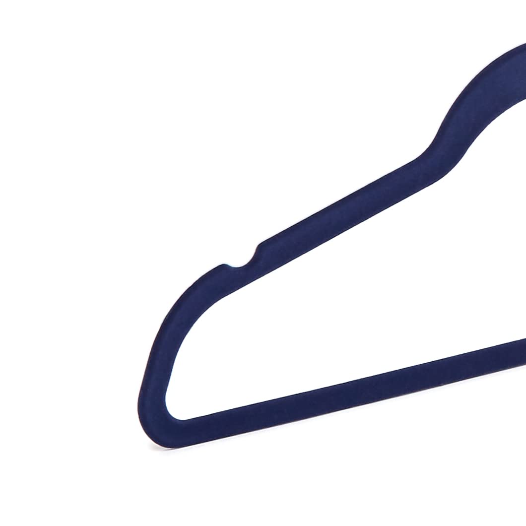 Amazon Basics slim velvet hangers keep shirts and blazers neatly aligned