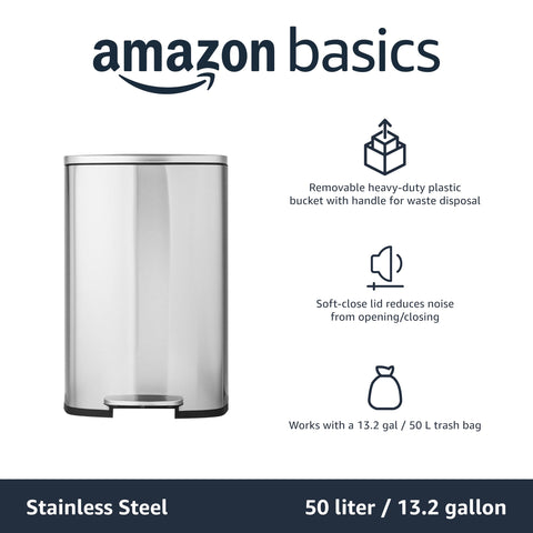 Amazon Basics brushed stainless steel finish resists fingerprints