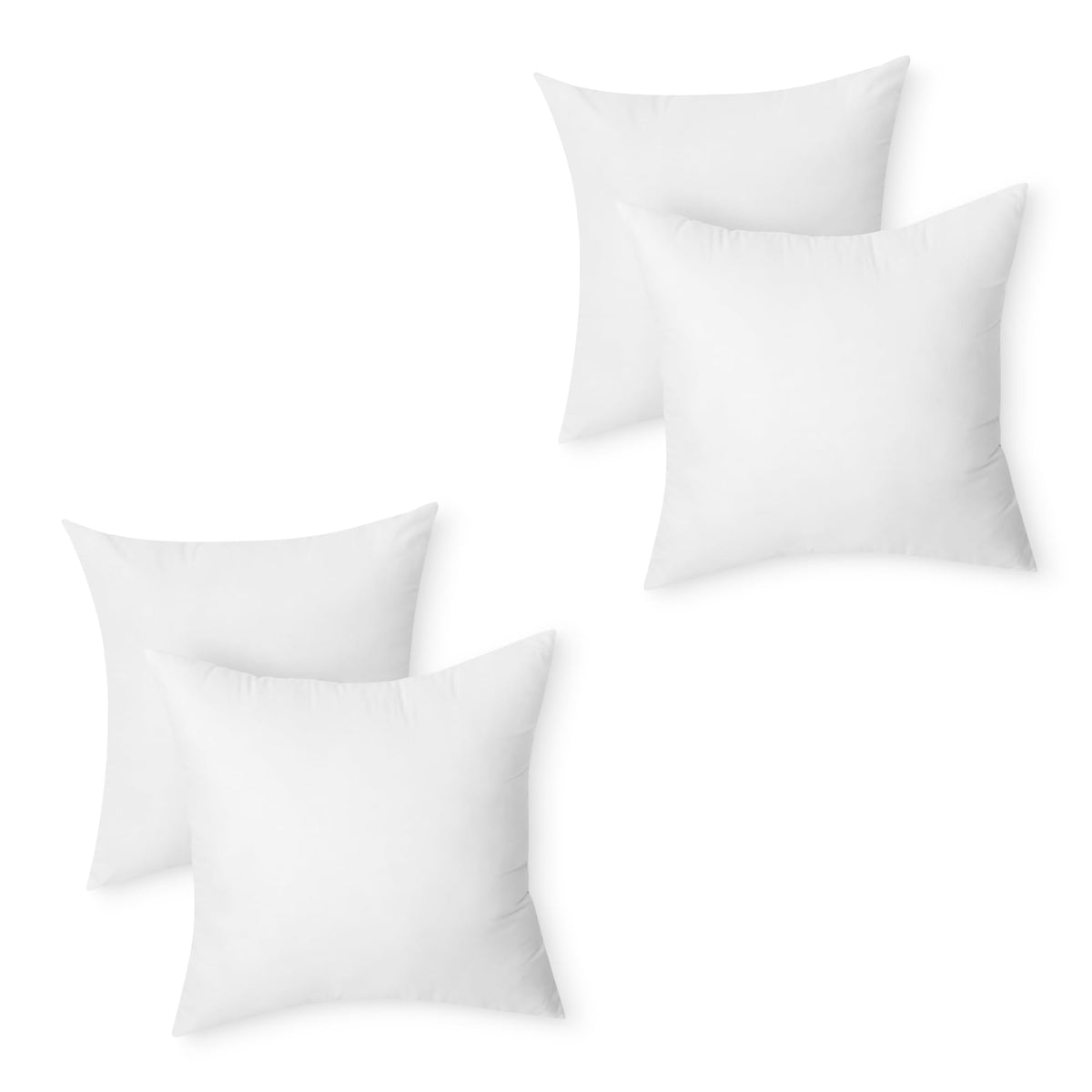 Amazon Basics square pillow insert demonstrates plush loft for sofa styling.