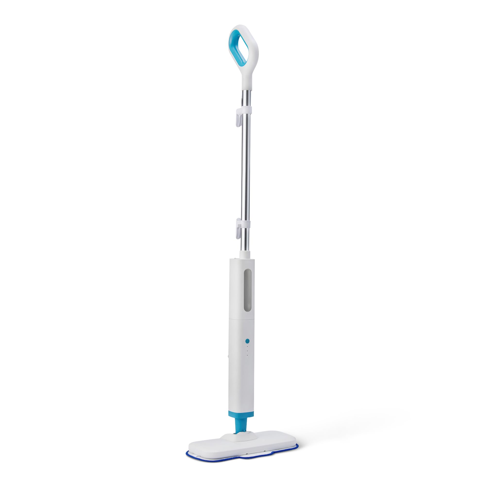 Amazon Basics steam mop assembled for efficient sealed-floor cleaning