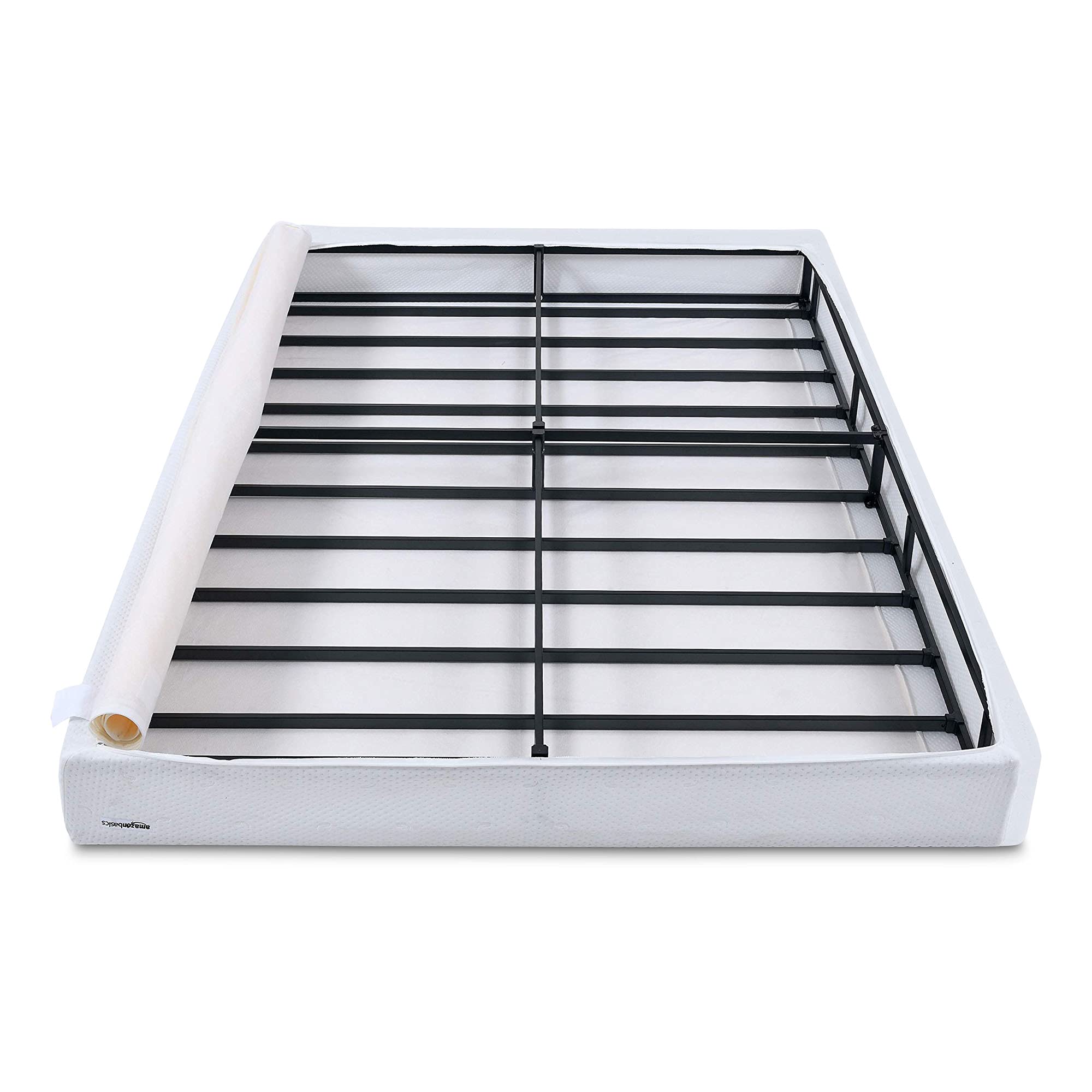 Amazon Basics Sturdy Box Spring Base dimensions 74 by 38 by 5 inches for a snug fit.