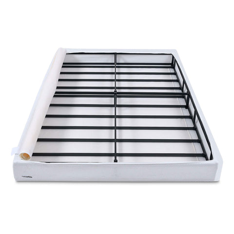 Amazon Basics Sturdy Box Spring Base dimensions 74 by 38 by 5 inches for a snug fit.