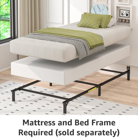 Amazon Basics Sturdy Box Spring Base steel frame highlights robust support.