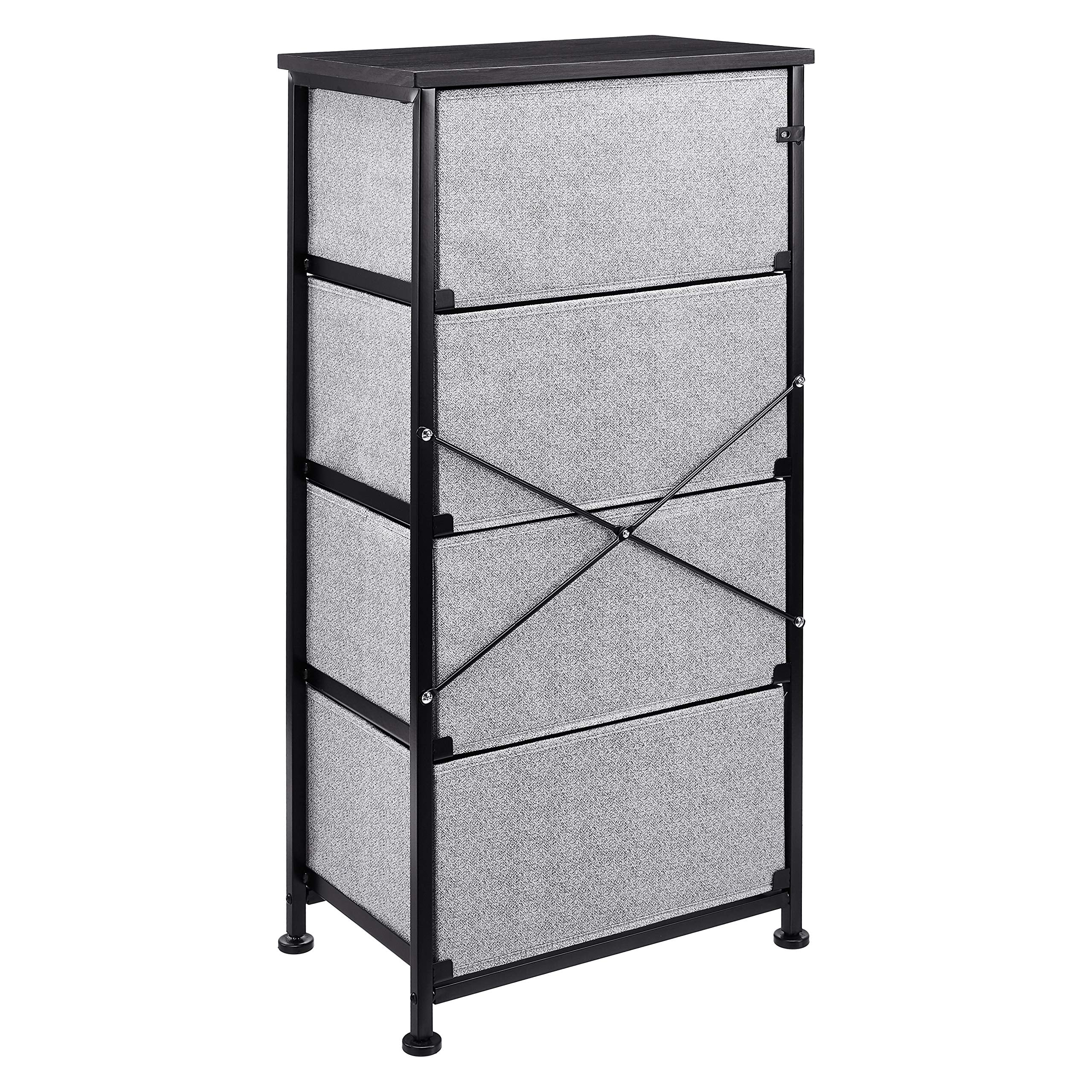 Amazon Basics sturdy steel frame with laminated top for durable daily use.