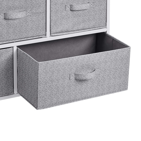 Amazon Basics sturdy steel frame with laminated wood top provides stable support