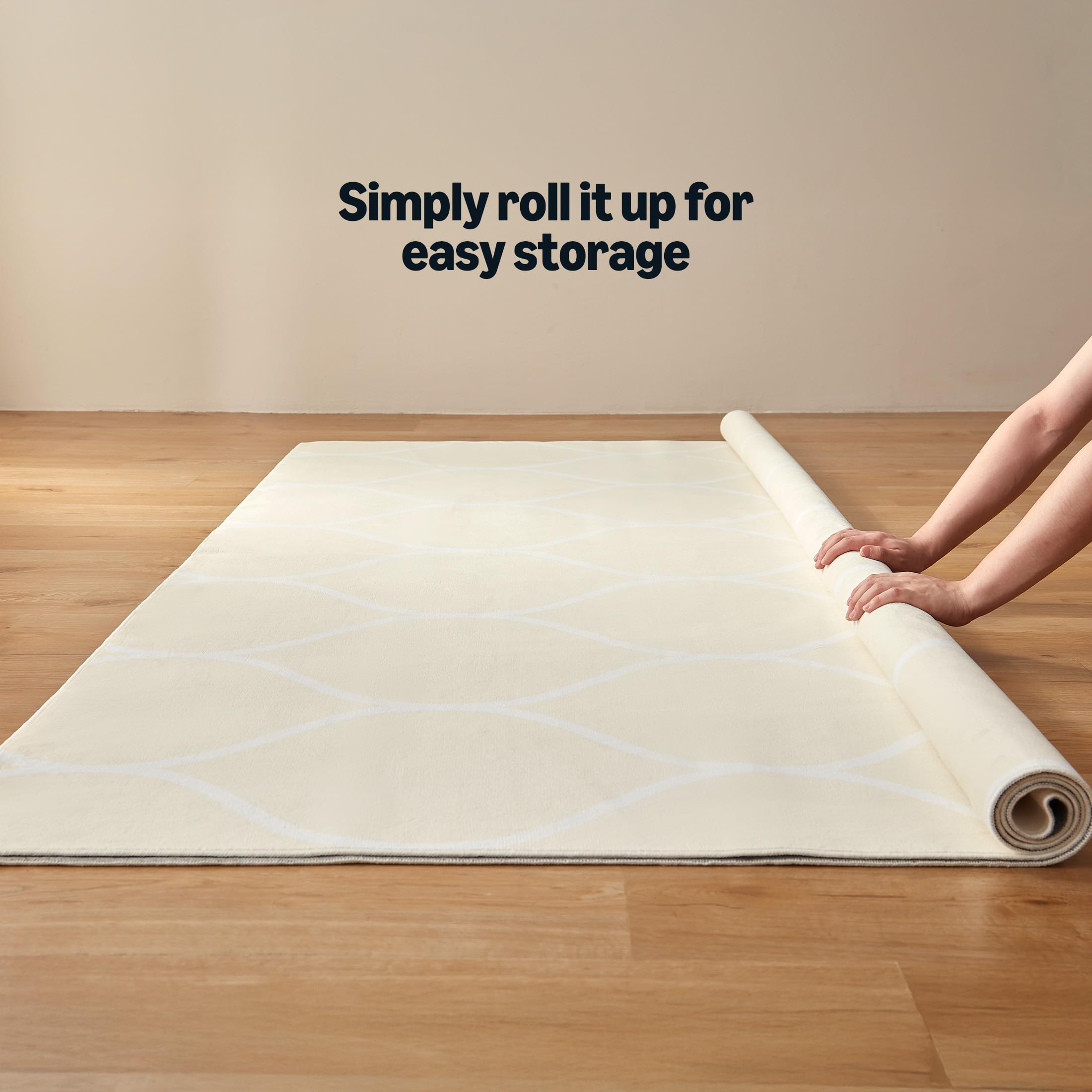 Amazon Basics machine-washable care rug simplifies cleaning and maintenance