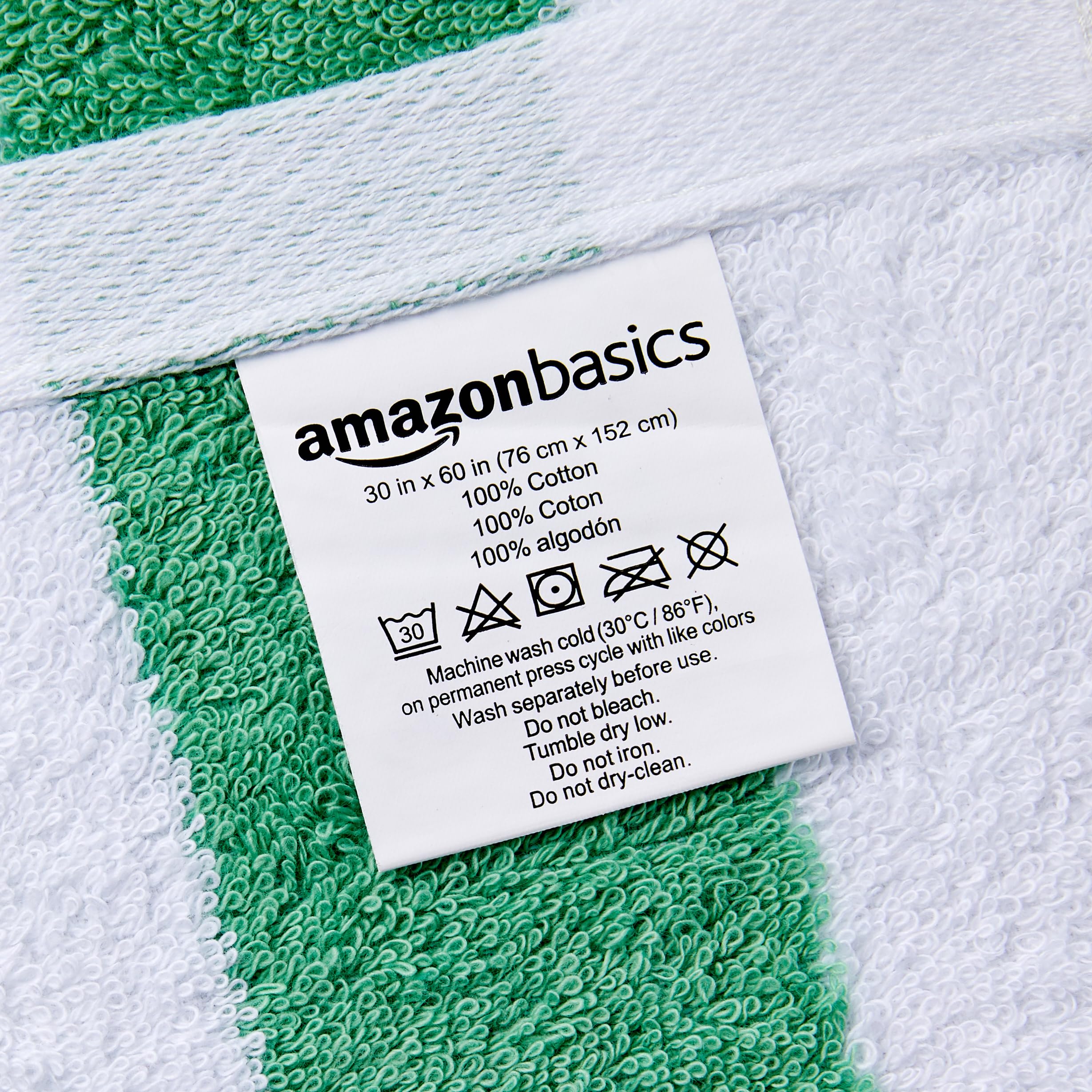 Amazon Basics towel fabric illustrating quick-drying performance.