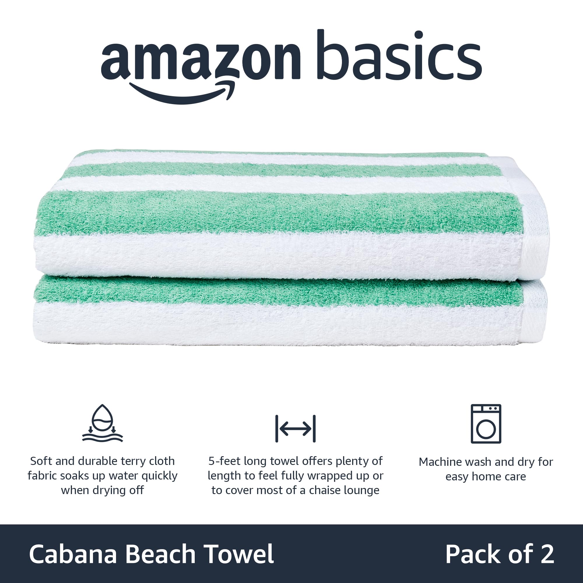 Close-up of Amazon Basics towel showing soft absorbent texture.