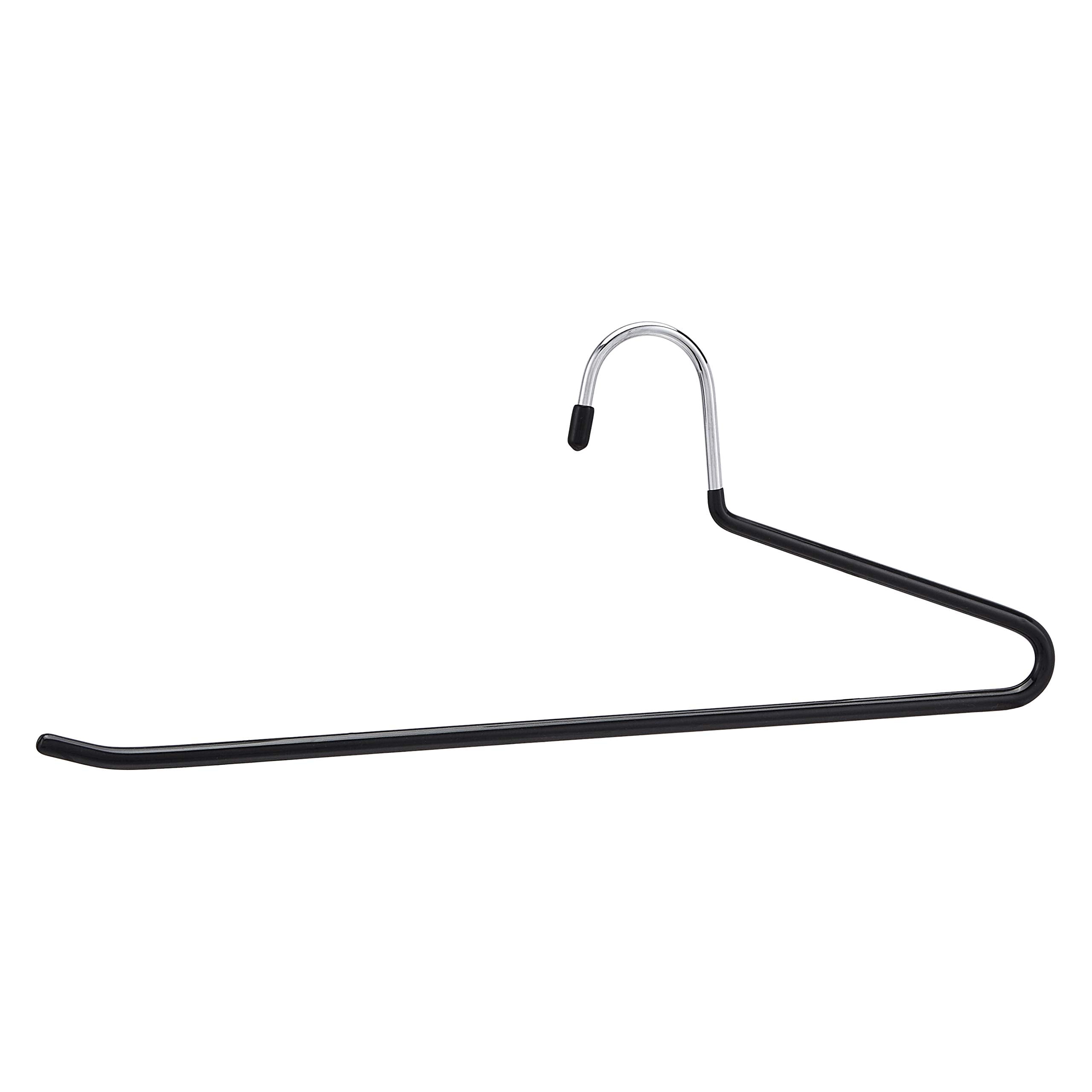 Amazon Basics non-slip trouser hanger with open side design for easy access.