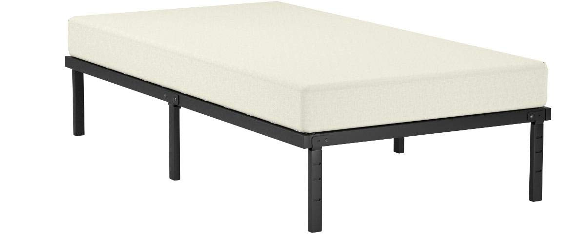 Amazon Basics under bed storage 14 inch clearance demonstrating space for belongings